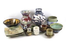 An assortment of studio pottery.