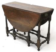 A 19th century oak gateleg table.