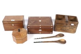 A collection of assorted vintage and later treen.
