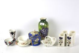 An assortment of vases and other items, late 19th century and later.