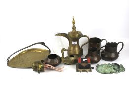 An assortment of metalware.