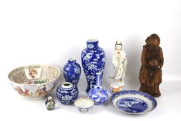An assortment of oriental ceramics.