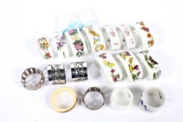 A collection of napkin rings.