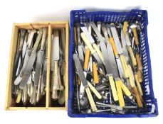 An assortment of flatware.