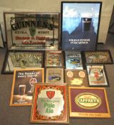 A collection of assorted breweriana advertising items.