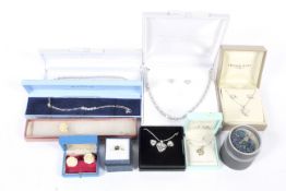 A group of Sterling silver and white metal jewellery in original boxes.