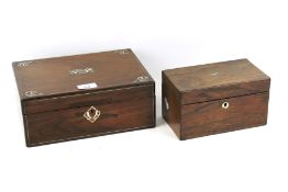 Two vintage wooden boxes.