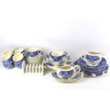 A Wedgwood part dinner and tea service in the 'Vintage Blue' pattern.