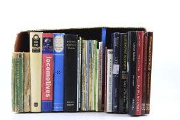 A collection of railway books.