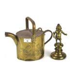Two late 19th/early 20th century pieces of brassware. Comprising a 'Mr Punch', H21cm and a J.S. & S.