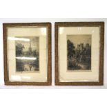 A pair of 19th century signed prints.