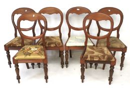 A set of six 20th century balloon back chairs.