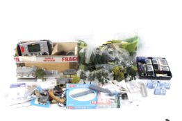 N Gauge collection of layout accessories.