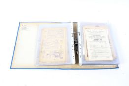 An album of railway related documents and ephemera.