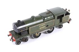 A Hornby O gauge tinplate clockwork locomotive. 4-4-2, SR livery, no.