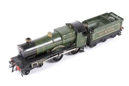 A Hornby O gauge tinplate clockwork Special No 2 'County of Bedford' locomotive and tender.