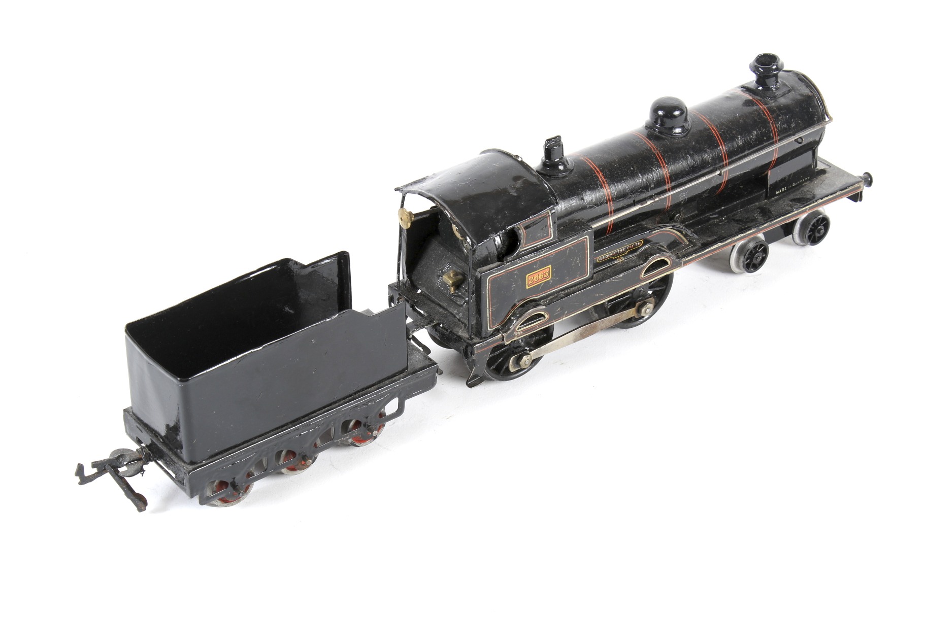 A Hornby O gauge tinplate clockwork 'George The Fifth' locomotive and tender. - Image 2 of 2