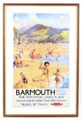 A reproduction British Railways Barmouth travel poster.