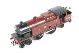 A Hornby O gauge tinplate clockwork locomotive. 4-4-2 LMS livery, no.