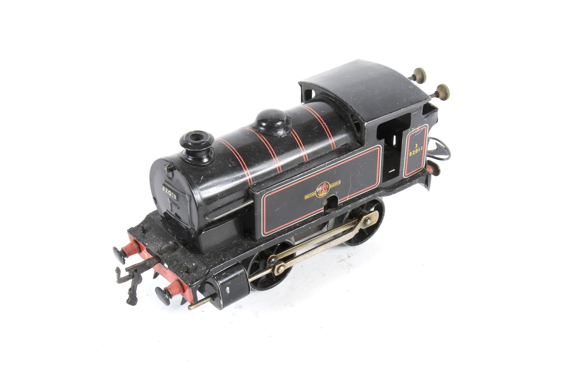 A Hornby O gauge tinplate clockwork locomotive. 0-4-0, BR livery, no.