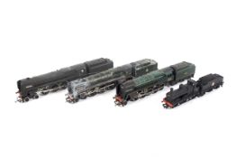 00 gauge collection of four locomotives with tenders.