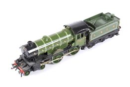 A Hornby O gauge clockwork tinplate 'Bramham Moor' locomotive and tender. 4-4-0, LNER livery, no.