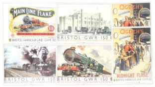 Six reproduction GWR posters.