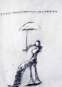 Richard Sleeman (21st Century), a study of a woman with a parasol.
