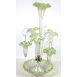 A Victorian epergne glass table centre piece.