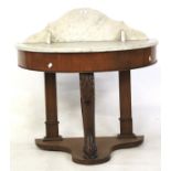 A Victorian white marble topped wash stand.
