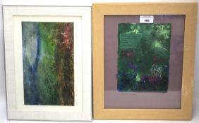 Two Jennie Gilling mixed media artworks.