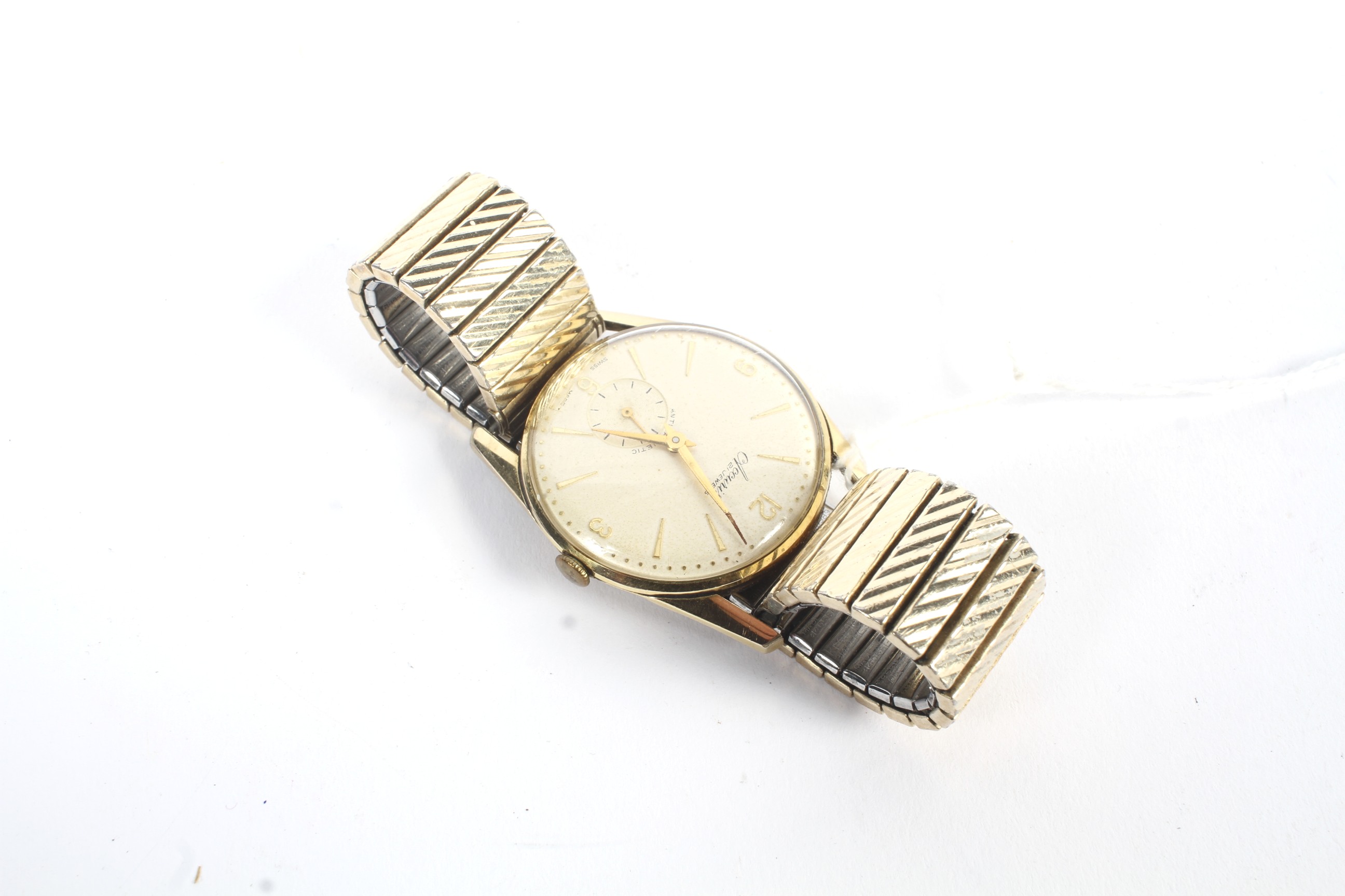 Gentleman's Accurist gold plated and stainless steel cased wristwatch on expanding bracelet