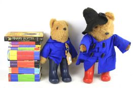 Two Paddington bears and collection of Harry Potter.