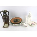 An assortment of 19th Century and later ceramics.