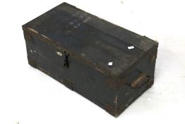 A 1940 wooden AM ammunition box.