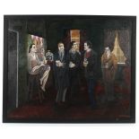 Peter Roland-Mclean (21st Century), The Colony Room, Soho, oil on canvas.