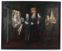 Peter Roland-Mclean (21st Century), The Colony Room, Soho, oil on canvas.
