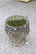 Stine plant pot. With carved exterior H38cm.