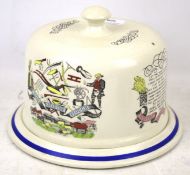 Burleigh pottery 'God Speed the Plough' cheese dome and stand