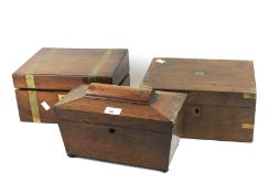 Writing boxes and a tea caddy.