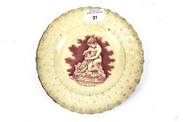 A 1851 Exhibition child's plate by John Carr & Co of North Shields.