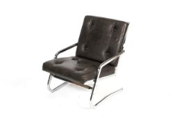 A vintage 1970s Pierson chrome adjustable chair.