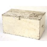 A pine, white-painted box chest.