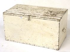 A pine, white-painted box chest.