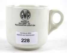 A GWR Hotels teacup.