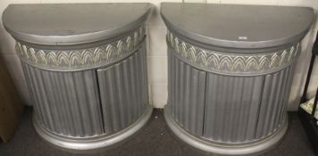 Pair of demi-lume commodes.