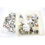 A large collection of assorted thimbles. Including metal and china.