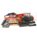 A collection of assorted 'OO' gauge model railway accessories.