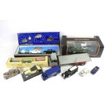 A collection of assorted diecast model cars.