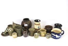 A collection of twenty assorted mid-century studio art pottery.